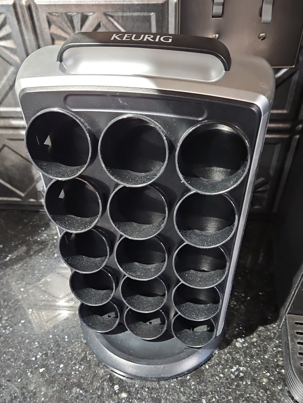 Keurig Black & Silver Rotating K-Cup Carousel Holder